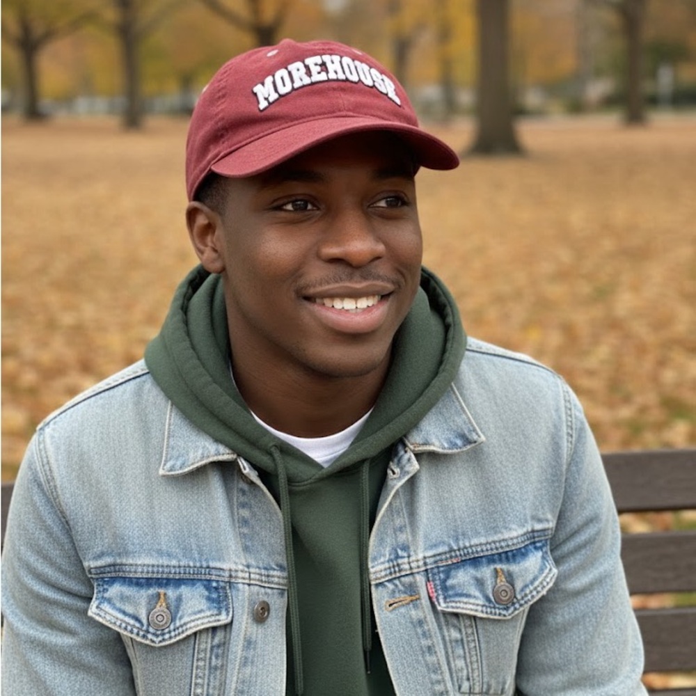 Morehouse Hat with White Embroidery